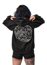 Load image into Gallery viewer, Flower Piggy Print Black Hoodie