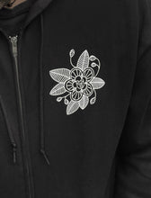Load image into Gallery viewer, Flower Piggy Print Black Hoodie