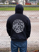 Load image into Gallery viewer, Flower Piggy Print Black Hoodie